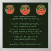 Christmas Mistletoe kiss Poster