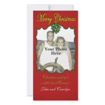 Christmas Mistletoe Custom Photo Card
