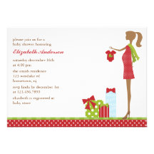 Christmas Mom To Be Baby Shower Invitations