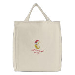 Christmas Moon Embroidered Tote Bag embroidered bags