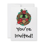 christmas moose wreath design announcements
