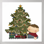 christmas morning boy  tot 1 posters