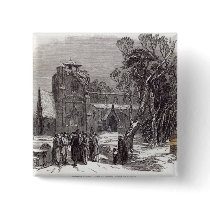 Christmas morning: Going to Church Pinback Button