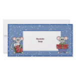 Christmas mouse and gifts customized photo card