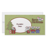 Christmas mouse and gifts photo greeting card