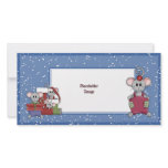 Christmas mouse and gifts customized photo card