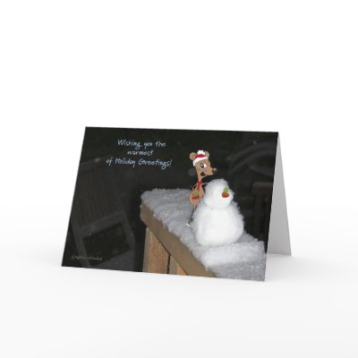 Christmas Mouse Greeting Card by graphicdoodles