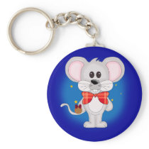 Christmas Mouse with Custom Text Key Chains