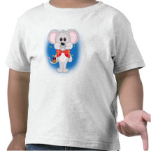 Christmas Mouse with Custom Text Tee Shirt