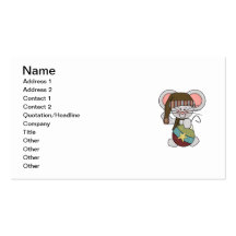 Christmas Mouse With Ornament Business Cards