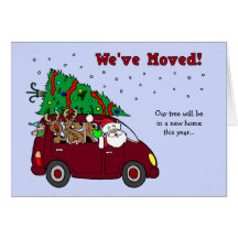 Christmas Moving Announcement card