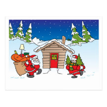 Christmas moving card post card