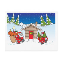 Christmas moving card post card