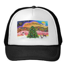 Christmas Music 2 - Chinese Crested (2 HL) Hats