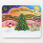 Christmas Music 2 - Cocker Spaniels (two Buff) Mousepad