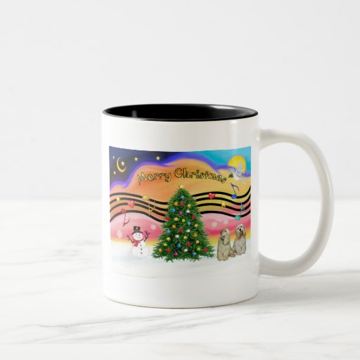 Christmas Music 2 - Cocker Spaniels (two Buff) Mug