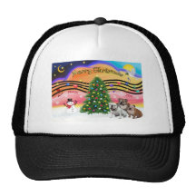 Christmas Music 2 - English Bulldogs (three) Hats