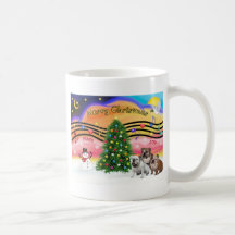 Christmas Music 2 - English Bulldogs (three) Mug