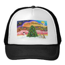 Christmas Music 2 - Fox Terriers (two Wire Haired) Mesh Hat