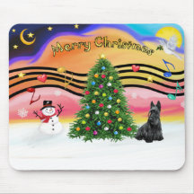 Christmas Music 2 - Scottish Terrier Mouse Pad