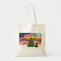 Christmas Music 2 - Scottish Terrier Tote Bag