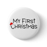 Christmas My First Christmas (Santa Hat) Pin
