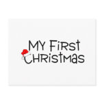 Christmas My First Christmas (Santa Hat) Postcard