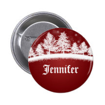 Christmas Name Badge Template Red Buttons