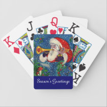 CHRISTMAS NIGHT / SANTA BUGLER playing cards