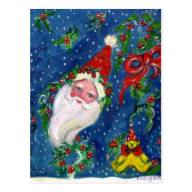 CHRISTMAS NIGHT / SANTA POSTCARD