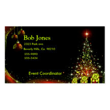 Christmas Night Wonderland Green Set Business Card Template