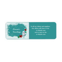 Christmas office closed opens dates clients labels
