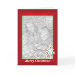 Christmas on Red (tall photo frame) Greeting Cards