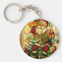 CHRISTMAS ~ ON SANTA'S LAP.jpg Keychain