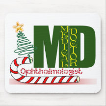 CHRISTMAS OPHTHALMOLOGIST MOUSEPADS