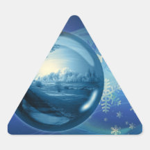 Christmas Ornament Ball Evening Advent Blue Stickers