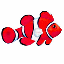 Christmas Ornament Fish Red Cut Out