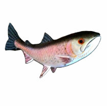 Christmas Ornament Fish Salmon Pink Cut Out