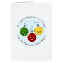 Christmas Ornament Friends Cards