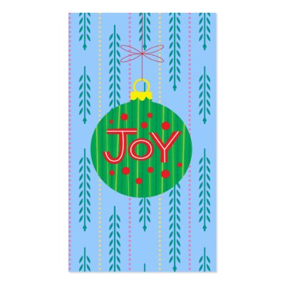 Christmas Ornament Gift Tag Business Cards by coolbusinesscards