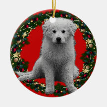 CHRISTMAS ORNAMENT GREAT PYRENEES PUPPY