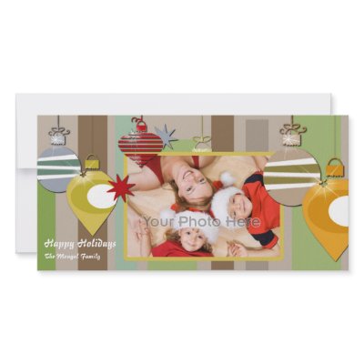 Christmas ornament photocard personalized photo card by theonedesigns