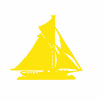 Christmas Ornament Sailboat Yellow Photo Sculptures