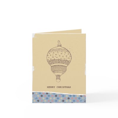 Christmas ornament - Shabby Chic Greeting Card by Zandiepants
