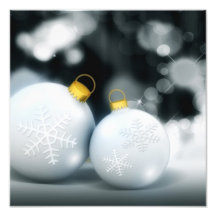 Christmas Ornaments Advent Ball Snow Photo Print