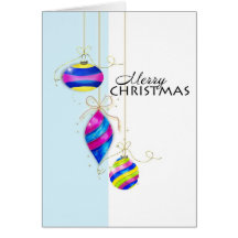 Christmas ornaments greeting card