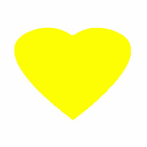 Christmas Ornaments Heart Yellow Photo Cutouts