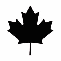 Christmas Ornaments Maple Leaf Black Photo Cutout