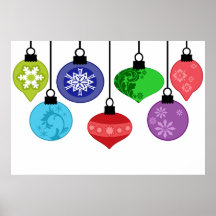 Christmas Ornaments Poster