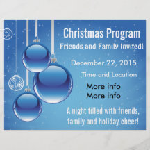 Christmas Ornaments Program Flyer